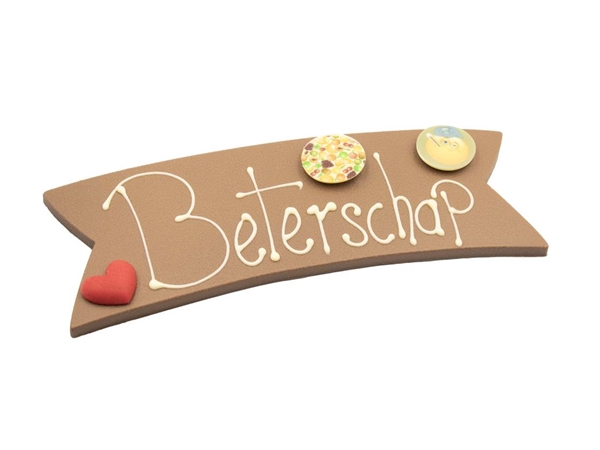 Chocolade boodschap "Beterschap"